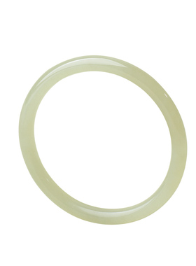 凤飞凰和田玉晴水细圆条手镯女款