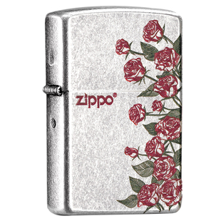 zippo打火机古银热恋玫瑰官方正品防风男士生日情人节礼物送男友