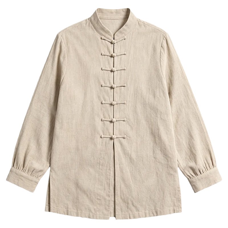 春夏季锦麻太极服中长款男女武术服练功服太极拳晨练服比赛表演服