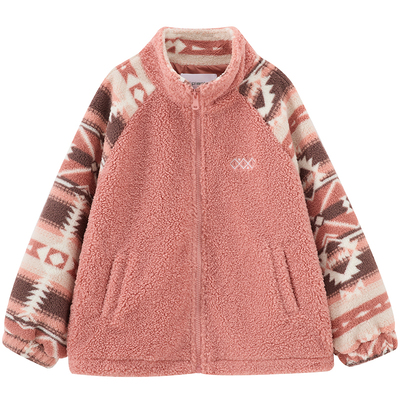 植木童装男童女童棉服2025季新款中大童毛绒外套棉袄儿童棉服