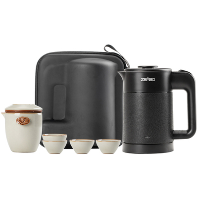瓷绕九仙烧水壶旅行茶具套装