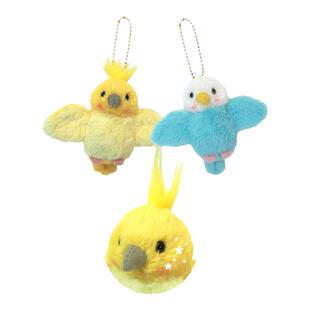 日本正版sunlemon玄凤鹦鹉毛绒公仔玩具玩偶包挂件挂饰生日节礼物