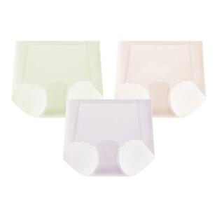 菇娘家冰丝隐形无痕内裤女2025新款女士女生大码不夹臀抗菌三角裤