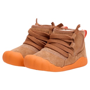 卡特兔儿童学步鞋女童2025冬季赤足训练鞋防加绒男童雪地靴棉鞋