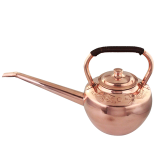 铜壶烧水壶家用纯铜纯手工茶壶紫铜加厚火锅加汤壶长嘴壶饭店专用