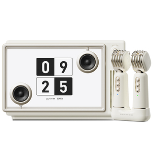 猫王灵感 小岛歌词音响透明悬浮K歌透明蓝牙音箱双麦K歌话筒家用