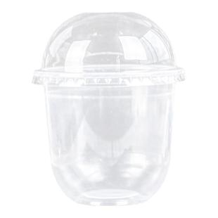 奶茶胖胖杯网红波波杯360ml一次性U型蛋糕啵啵杯子冰淇淋圣代水果