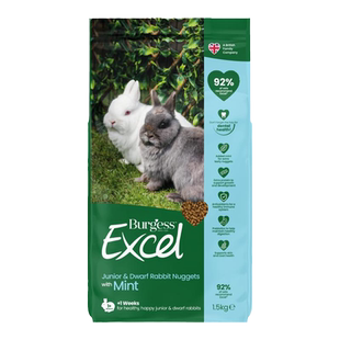 【香港直邮】英国Burgess布格斯 现货 薄荷幼兔粮-1.5kg-26年12月