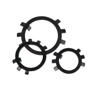 发黑碳钢六爪止退垫圈GB858王八止动挡圈锁紧防松止推圈M10-M300