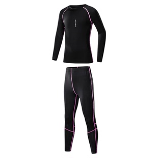 女童速干运动套装2025春秋冬款儿童篮球训练服紧身衣打底保暖套装