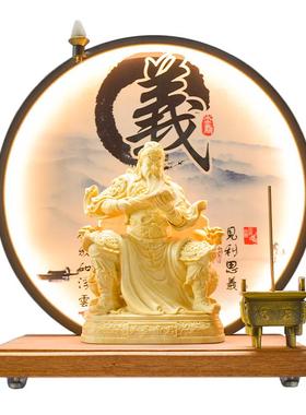 关公夜读春秋书房办公室摆件