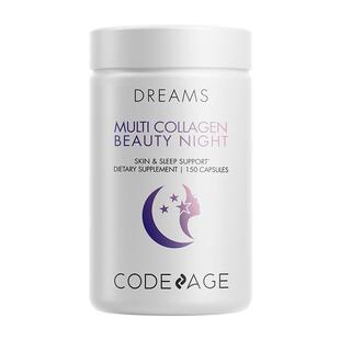 【效期至26年6月】Codeage胶原蛋白肽美容觉褪黑素睡觉助美颜胶囊
