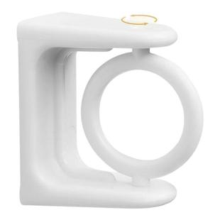 360旋转挂环升级圆环挂杆托毛巾杆粘钩免打孔窗帘浴帘杆托架支架