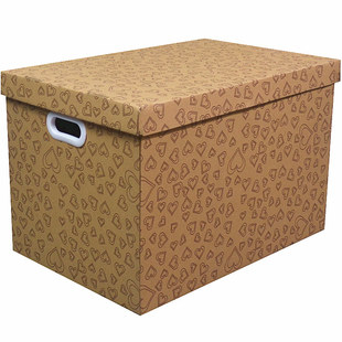 爱心生日礼物箱可折叠纸质收纳箱家居办公资料储存箱搬家整理纸箱