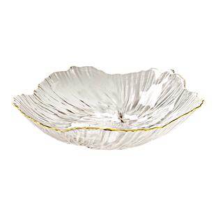 轻奢高级水晶玻璃碗水果盘家用客厅茶几果盆2025新款托盘糖果篮筐