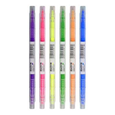 彩色双头荧光笔双头标记重点划线