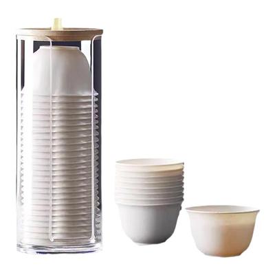 稻壳功夫茶杯杯架一次性旅行茶具水杯喝茶杯便捷可降解品茶杯