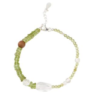 Rainy and Cloudy慕夏绿檀|水晶檀木项链 白水晶檀木 绿水晶手链