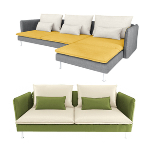 定制适用宜家索德汉沙发套SODERHAMN单三人贵妃转角组合防水耐抓