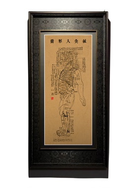 中医针灸挂图人体经络铜人穴位图