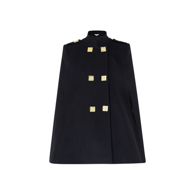 MD依诺【前卫都市】2025冬季款休闲百搭保暖羊毛妮子披肩斗篷外套