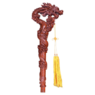 御赐佘太君龙头拐杖 定制法杖权杖禅杖和尚礼物僧人法器太极杖