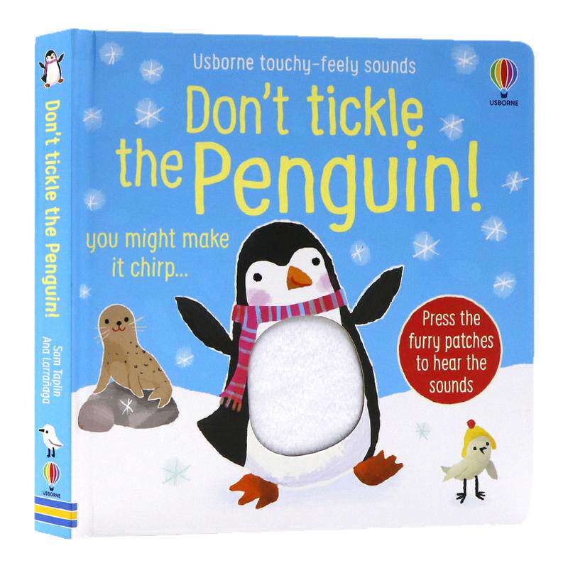 Usborne触摸发声书别给企鹅挠痒痒英文原版绘本 Don't Tickle the Penguin 低幼儿童英语启蒙认知纸板洞洞触摸发声亲子游戏玩具书