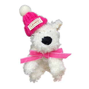 汽车中控屏幕摆件西高地可爱潦草小狗车内饰品车载特斯拉怀挡装饰