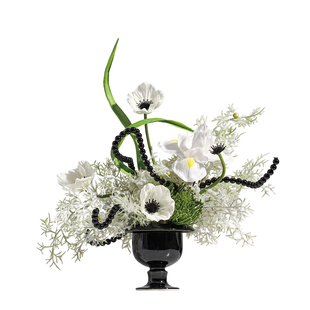 花小只 现代艺术手工仿真花珠深 售楼处洽谈区床头柜摆件