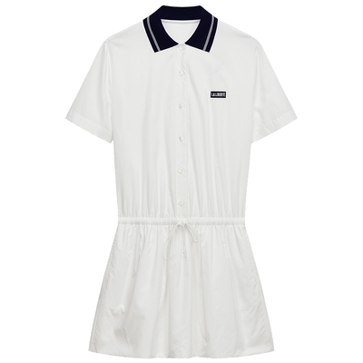 OCHIRLY欧时力撞色衬衫领连衣裙