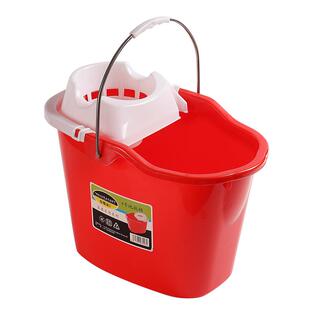 广东珠讧牌塑料摔不破老式挤水地拖桶家用大红大号加厚手拧拖把桶