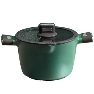 CookerBene麦饭石汤锅炖锅不粘锅家用煮粥电磁炉燃气蒸炒锅泡面锅