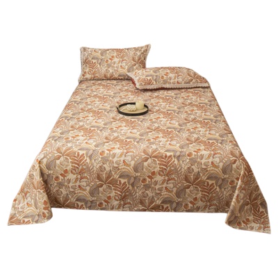 无印良品加厚磨毛床单全棉纯棉