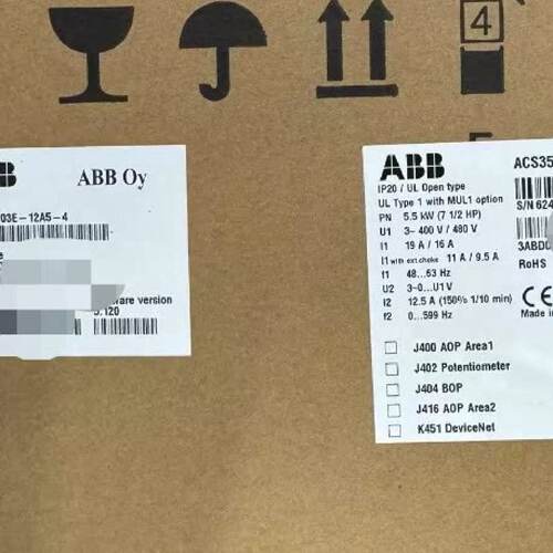 议价ABB变频器ACS355-03E-12A5-4 5.5KW