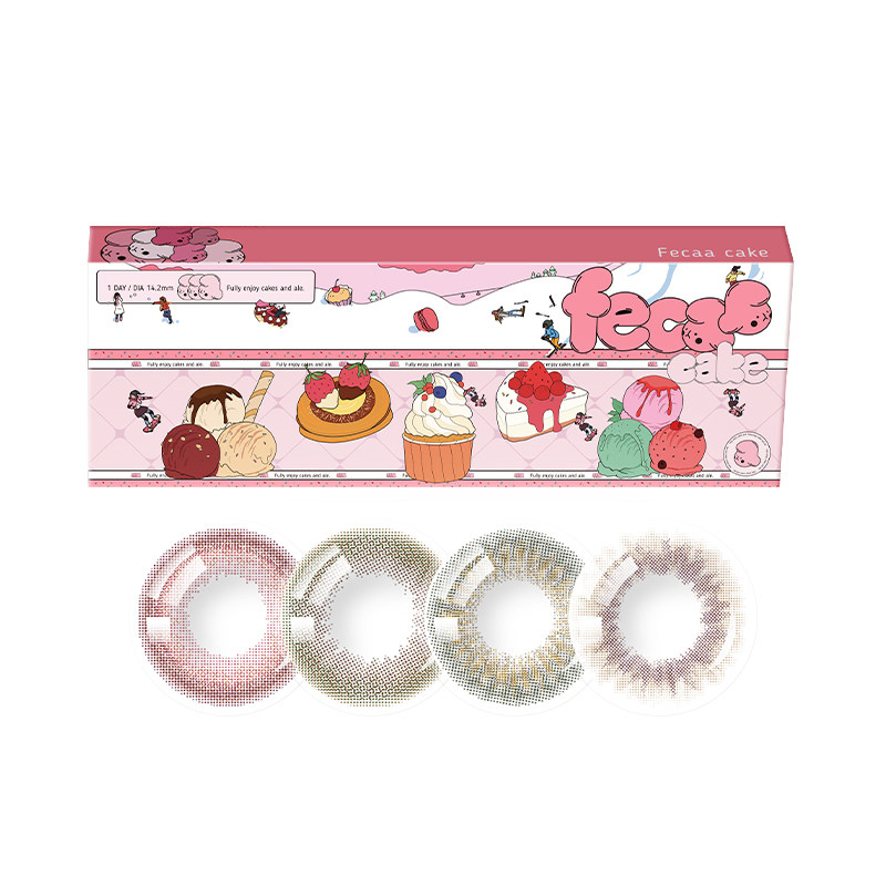 【水光感】Fecaa菲可美瞳大直径日抛10片自然紫蓝棕彩色隐形眼镜