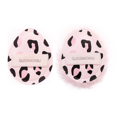 郭小妞豹纹拇指小粉扑指腹气垫散粉扑尖头定妆小号气垫mini遮瑕