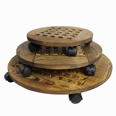 可移动万向轮花托盘圆形特价花架