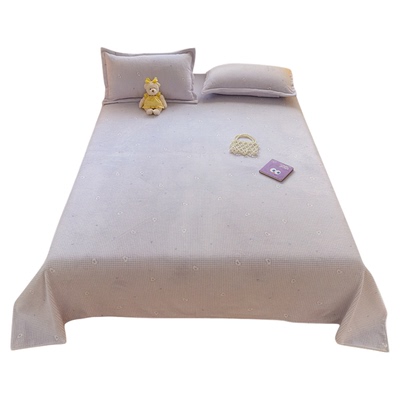 无印良品加厚牛奶绒床单单件