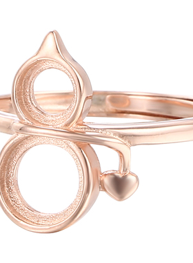 致闺蜜女s925银戒指空托