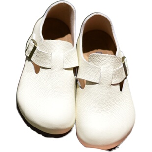 河南桑坡村新款勃肯全包单鞋女真皮磨砂皮牛皮一脚蹬大头懒人鞋