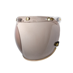 台湾Feture泡泡镜 皮革包裹头盔防晒防雨防风镜片镜面可翻盖透光