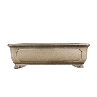 宜兴紫砂精品盆景花盆 全手工仿古长方形大乌泥绿植盆栽松柏老桩