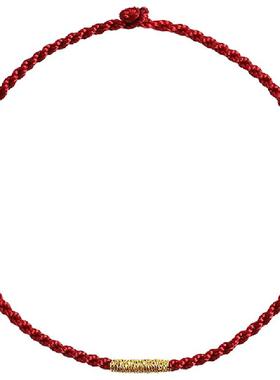 过新年锦鲤幸运红色手工编织手绳