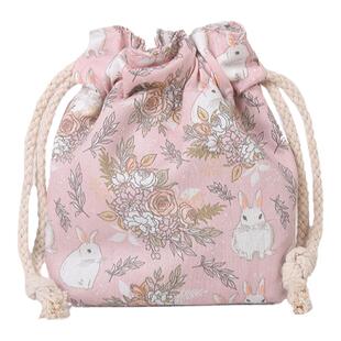 钥匙零钱包女口红卫生棉护垫收纳包包可爱实拍迷你小布包全棉日韩