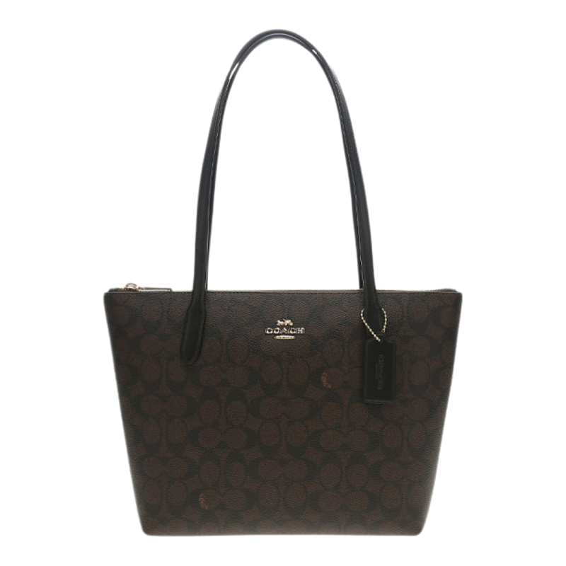 【自营】COACH/蔻驰Fiona 24 品牌微标印花 女士单肩手提托特包