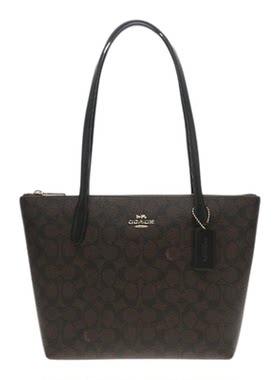 【自营】COACH/蔻驰Fiona 24 品牌微标印花 女士单肩手提托特包