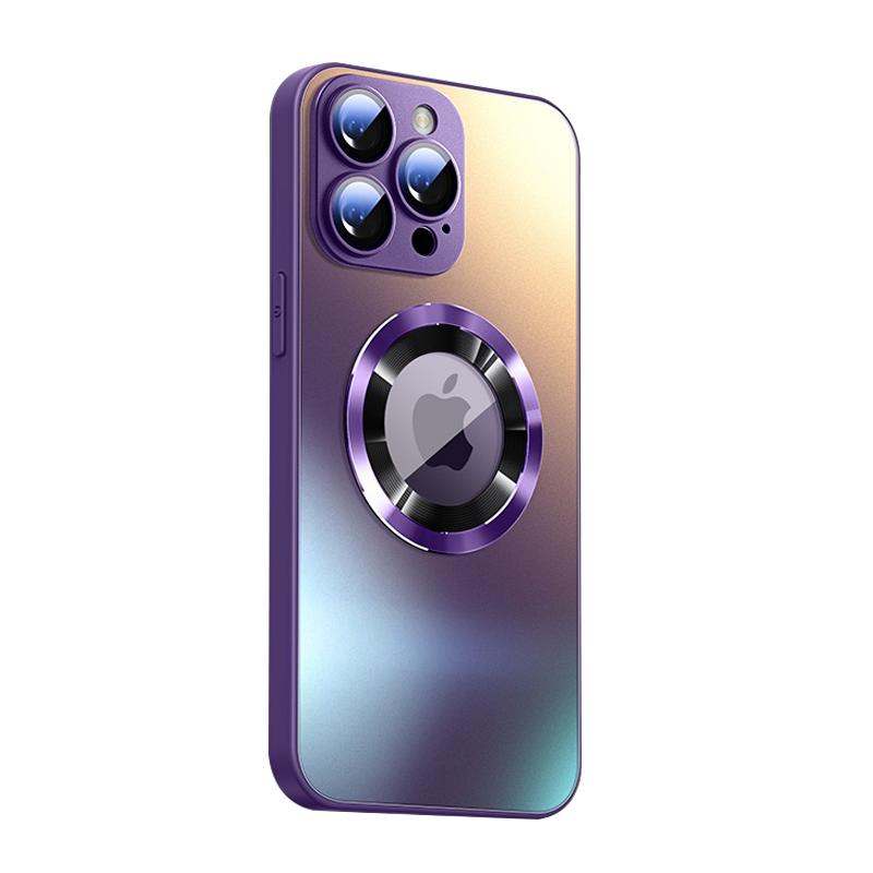 適用蘋果14手機殼16新款iPhone15promax磨砂玻璃MagSafe磁吸殼12pro高級感13金屬pm帶鏡頭膜硅膠女全包硬殼男