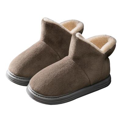 老人棉鞋男士厚底冬中老年棉拖鞋