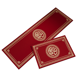 红色中式厨房l型地垫吸水吸油硅藻泥防滑脚垫卫生间免洗可擦地毯