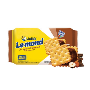 【自营】进口julies茱蒂丝雷蒙德榛果巧克力味夹心饼干180g零食